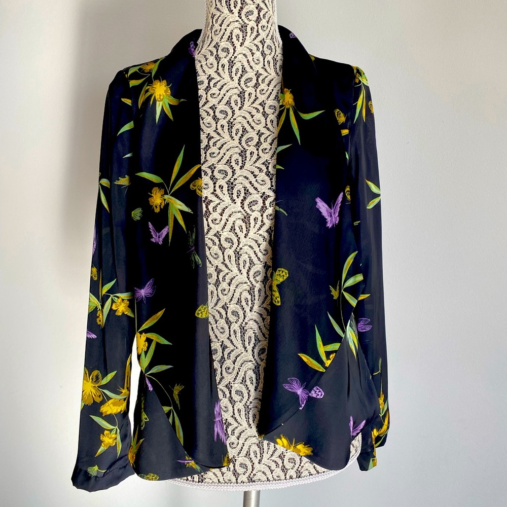Semi sheer light multi colored jacket